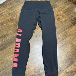 Women’s LuluLemon Alabama Align 25” Pants. Color: Black & Red. Size: 8